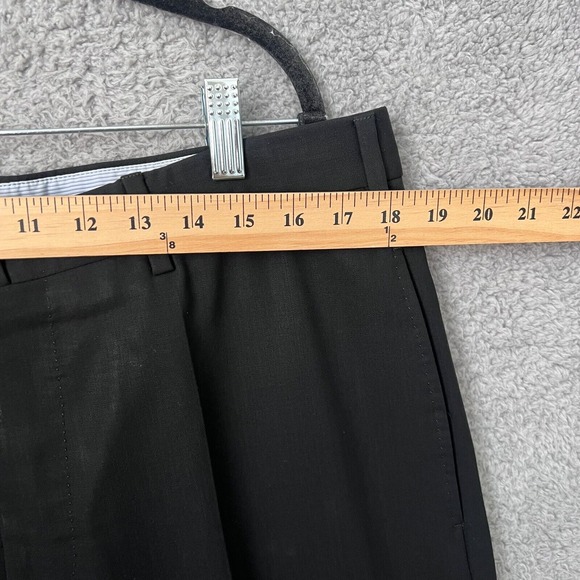 Incotex Dress Pants Mens 36x31 Black Straight Leg Super 120s Wool Flat Front‎ - Picture 4 of 14